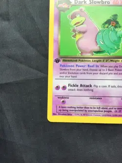 Pokemon Cards: Team Rocket 1st Edition Rare: Dark Slowbro 29/82 - Image 5