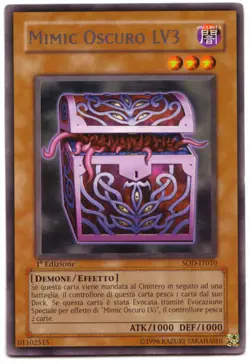 Yu Gi Oh Card Game Mimic Oscuro LV1 + LV3 / Dark Mimic - SOD - 1ed. - Ita - Image 2