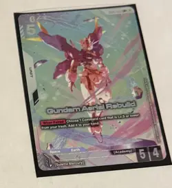 Gundam Aerial Rebuild LR+ GD01-067 Alt Art Foil Mint Gundam TCG Card Game - Image 1