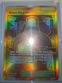 Pokemon Giant Hearth Cosmic Eclipse Full Art SM Holo Card 263/236 Secret Rare - Image 1