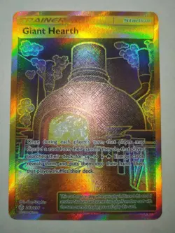 Pokemon Giant Hearth Cosmic Eclipse Full Art SM Holo Card 263/236 Secret Rare - Image 2