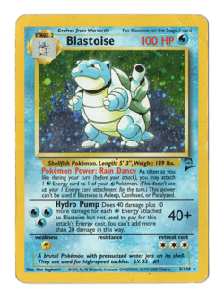 Blastoise 2/130 Pokemon Card TCG Base Set 2 Unlimited 1999-2000 Rare Holo HP - Image 1