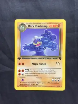 Pokemon Cards: Team Rocket 1st Edition Rare: Dark Machamp 27/82 - Image 1