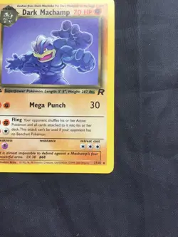 Pokemon Cards: Team Rocket 1st Edition Rare: Dark Machamp 27/82 - Image 4