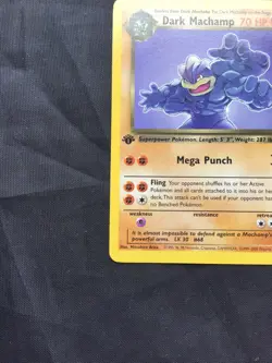 Pokemon Cards: Team Rocket 1st Edition Rare: Dark Machamp 27/82 - Image 5