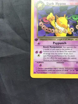 Pokemon Cards: Team Rocket 1st Edition Rare: Dark Hypno 26/82 - Image 5