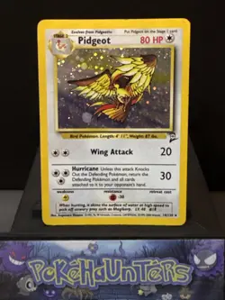 Pokemon Card Pidgeot 14/130 Base 2 Holo Rare WOTC Played - Image 1