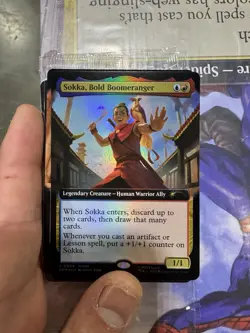 Sokka, Bold Boomeranger Foil, MTG MagicCon Atlanta Promo Avatar Last Airbender - Image 1