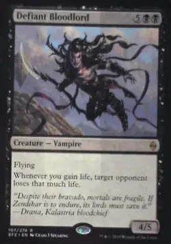 Defiant Bloodlord - Battle for Zendikar: #107, Magic: The Gathering Nm R62 - Image 1