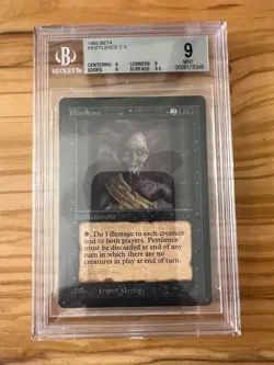 Magic the Gathering MTG Beta Pestilence BGS 9quad+ (Beta Bob) - Image 1
