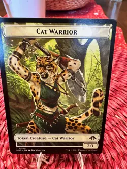 Cat Warrior Token 0005 5 Modern Horizons MH3 MTG Playset Magic The Gathering - Image 1