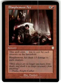 Blasphemous Act (Retro Frame) Commander: the Brothers' War Regular MTG NM - Image 1