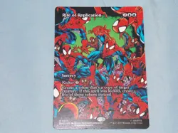 MTG Borderless Alt. Art Rite of Replication x1 Mythic Spider-Man NM Low S&H - Image 1