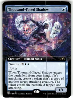 Thousand-Faced Shadow Kamigawa: Neon Dynasty Extended Art MTG NM - Image 1
