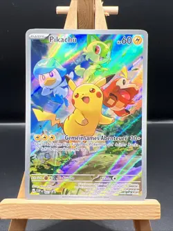 Pokemon Karte Pikachu SVP027 Black Star Promo Near Mint Deutsch - Image 1