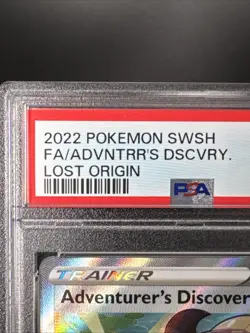2022 Pokemon SWSH Adventurer's Discovery Full Art Lost Origin #TG23 PSA 9 MINT - Image 3
