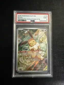 Pokemon TCG Eevee Black Star Promo 173 Prismatic Evolutions Sealed Card PSA 9 - Image 1