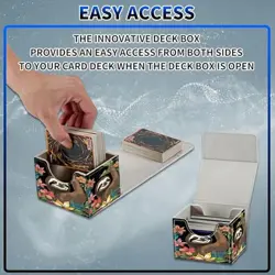 Card Deck Box, MTG Commander Deck Box for Trading Cards, 100+ Sleeved Cards - Image 5