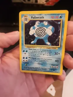Pokemon Poliwrath Trading Card Holo Rare Vintage Collectible - Image 1