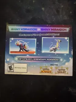 Pokemon Scarlet & Violet Shiny Koraidon OR Shiny Miraidon Gamestop Promo Card - Image 1