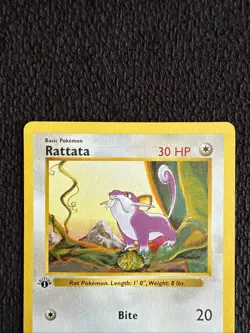Pokemon Rattata 61/102 1st Edition Shadowless Base Set Card - Image 3