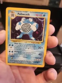 Poliwrath Holo Pokemon Card 1999 Base Set 13/102 90 HP - Image 2