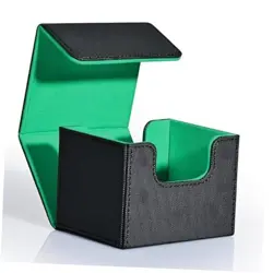 ZLCA Card Deck Box for Trading Cards, MTG A-Horizontal A1-Black& Dark Green - Image 1