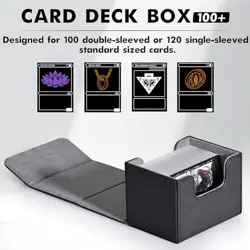ZLCA Card Deck Box for Trading Cards, MTG A-Horizontal A1-Black& Dark Green - Image 5