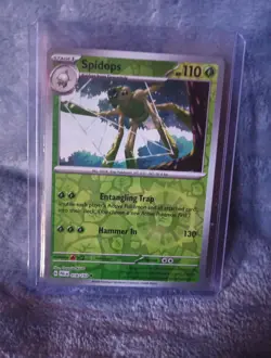 2023 Stage1 Spidops Reverse Hollow Pokemon Training Card Game - Image 1