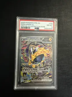 Pokemon Iron Hands EX TCG Special Illustration Rare Card 154/131 PSA 8 - Image 1
