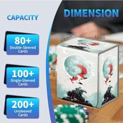 Card Deck Box for Trading Cards, MTG Commander Deck Box Fits Cute Animal Fox - Image 3