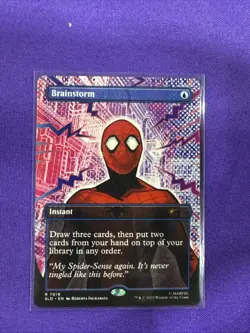 MTG Spider-Man BRAINSTORM SECRET LAIR DROP 7019 NONFOIL IN HAND - Image 1