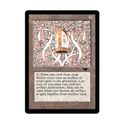 WOTC MtG Antiquities Urza's Miter (R) VG - Image 1