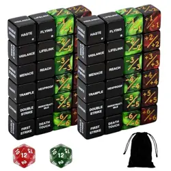 50PCS Abilities Keywords Plus 1 Life Counter MTG Dice Set, Buff MTG Tokens 6 - Image 2