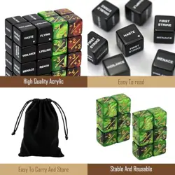 50PCS Abilities Keywords Plus 1 Life Counter MTG Dice Set, Buff MTG Tokens 6 - Image 5