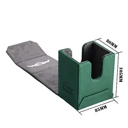 Z Leather Deck Box-for Collectible Cards-MTG,Yugioh,Pokeman,TES Green - Image 3