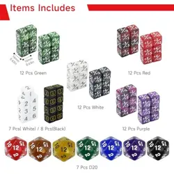 130 Pieces MTG Counter Dice Plus 1 Life Counters Tokens 6 Sided D20 Dice & - Image 3