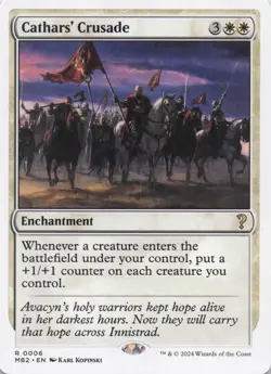 Cathars' Crusade (White Border) MB2 Regular Rare #6 NM MTG - Image 1