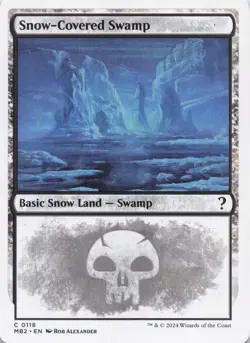 Snow-Covered Swamp (White Border) MB2 Regular Common #118 NM MTG - Image 1