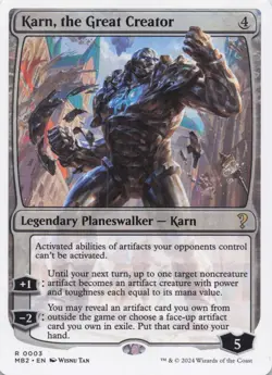 Karn, the Great Creator (White Border) MB2 Regular Rare #3 NM MTG - Image 1