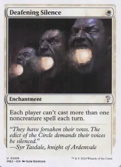 Deafening Silence (White Border) MB2 Regular Uncommon #9 NM MTG - Image 1