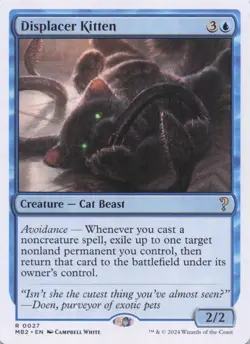 Displacer Kitten (White Border) MB2 Regular Rare #27 NM MTG - Image 1