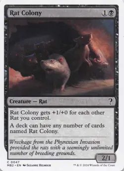 Rat Colony (White Border) MB2 Regular Common #47 NM MTG - Image 1
