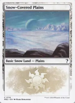 Snow-Covered Plains (White Border) MB2 Regular Common #116 NM MTG - Image 1