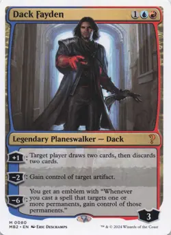 Dack Fayden (White Border) MB2 Regular Mythic #80 NM MTG - Image 1