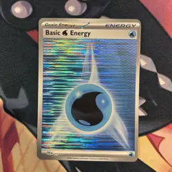 1x 2025 Pokemon Basic Water Energy 019 Black Bolt White Flair Holo MINT - Image 1