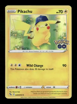 Pikachu (28) Holo Holo Rare Pokemon GO 028/078 NM Pokemon NM - Image 1