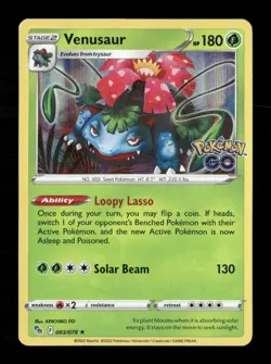 Venusaur Holo Holo Rare Pokemon GO 003/078 NM Pokemon NM - Image 1