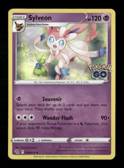 Sylveon Holo Holo Rare Pokemon GO 035/078 NM Pokemon NM - Image 1