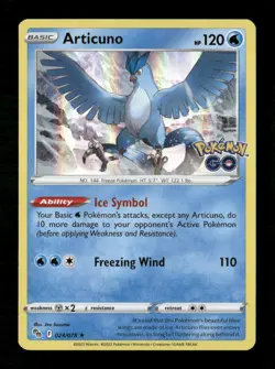 Articuno Holo Holo Rare Pokemon GO 024/078 NM Pokemon NM - Image 1